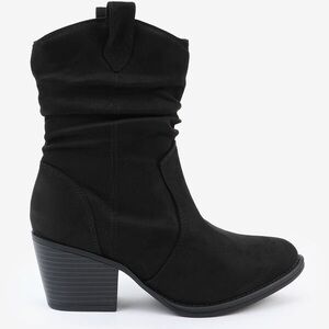 Mid-Calf Ruched Cowboy Boots